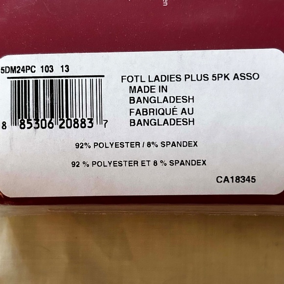 5 BRIEFS, MICROFIBRE, 5 COLOURS, SIZE 13, FIT FOR ME by FRUIT OF THE LOOM, - Picture 3 of 5